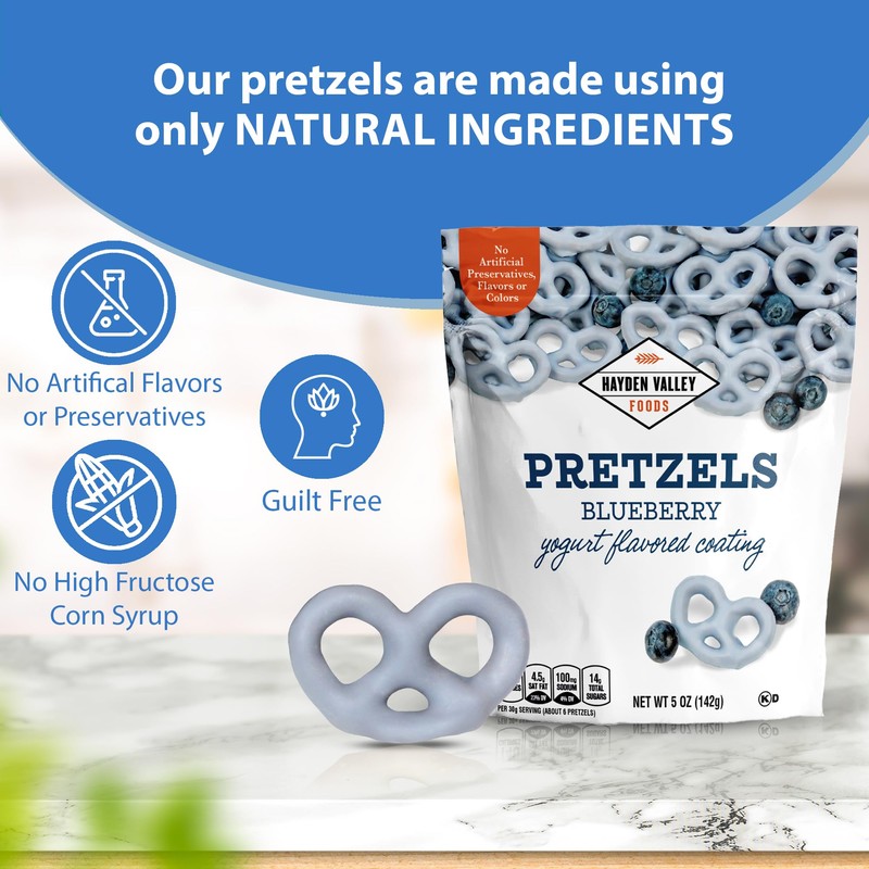 Hayden Valley Foods Blueberry Yogurt Flavored Covered Pretzels | 5