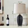 AIEAMPDO 25" Retro Vintage Ceramic Table Lamp for Living Room