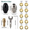 15Pcs Chuck Collet Kit, Brass Collet Set, 4486 Multi Chuck