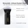 LORYP Lolip Retractable Makeup Brush Black Kabuki Foundation 2-Pack Travel