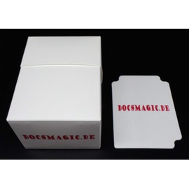 docsmagic.de Deck Box Full White + Card Divider – Card Box White – PKM YGO MTG