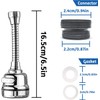 Grifo flexible para grifo, aireador giratorio de 360°, manguera de