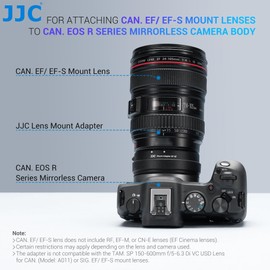 JJC EF-RF Auto Focus Mount Adapter Converter for Canon EF EF/S Lens to EOS R Ra RP R3 R5 R5c R6 R6II R7 R8 R10 R50 etc. RF Mount Camera, Durable Metal Mount Detachable Tripod Foot with 1/4"-20 Thread