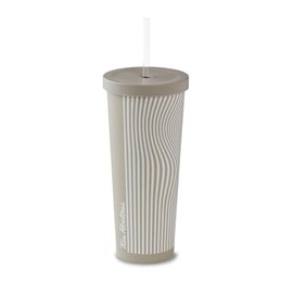 Tim Hortons | 24 oz Beige Stainless Steel Straw Tumbler