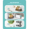 Baffect Metal Spice Rack Wall Mount Floating Shelves 2 Pack