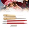 2pcs Doll Hair Rooting Holders with 10pcs 0.6mm Needle DIY