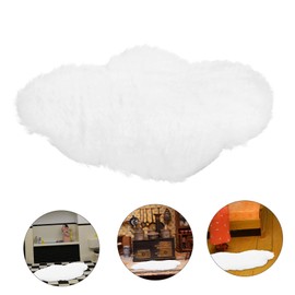 Toyvian Dollhouse Rug Dollhouse Wool Rug Floor Mat 1:12 Scale Woven Miniature Dollhouse Rugs Miniature Door Mat Dollhouse Blanket White Furniture Baby Plush