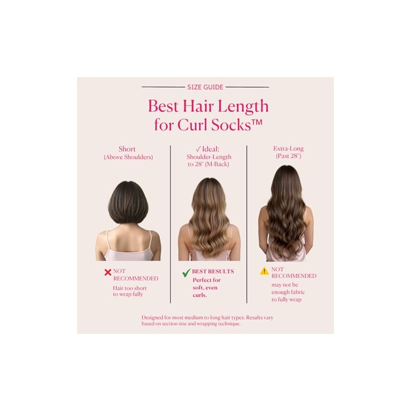 Set de rizadores de pelo sin calor Curl Socks, rizadores