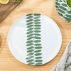 Bzyoo 12-Piece Melamine Dinnerware Set - Leaf | Lightweight, Durable,