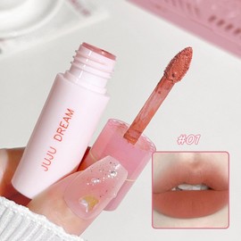 Labial Líquido Mate Suave – Tonos Aterciopelados Estilo Té con Leche, Tinte de Labios No Resecante con Complejo Confort, 6 Nudes para Uso Diario (#01)