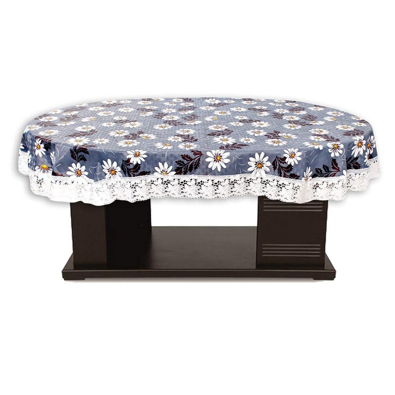 CASA-NEST Plastic Flowered Oval Shaped 4 to 6 Seater Table
