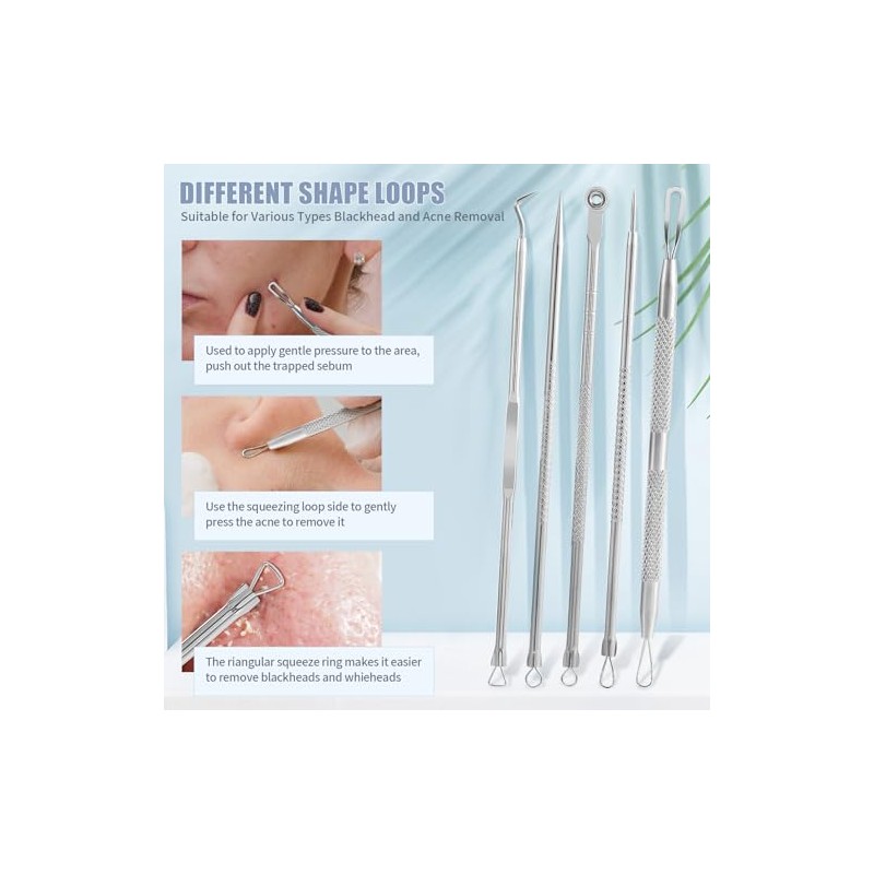 FEITA - Kit de herramientas para quitar espinillas, extractor de