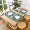 SHACOS Faux Linen Double Layer Placemats Set of 4 Machine