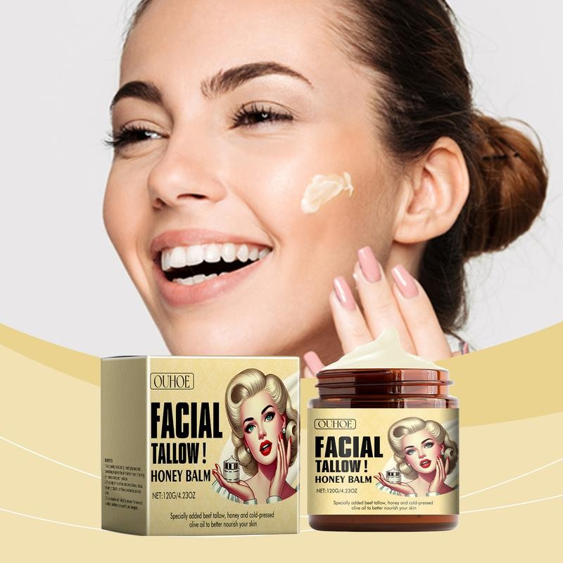 OUHOE Tallow Honey Moisturizer Face Balm - Specification: 120G *