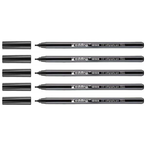 Edding Calligraphy Pens 1255 2.0 Black Tip 2 mm Pack