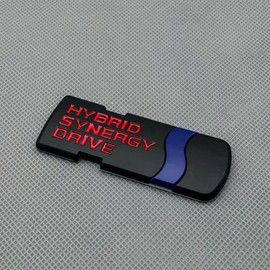 Hybrid Synergy Drive Car Fender Rear Liftgate Emblem Badge Logo for Universal Cars (Red)