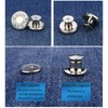 ICEYLI 12 Sets Silver Jeans Buttons Replacement 17mm No Sewing