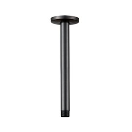 OFFO Shower Arm with Flange, 10 Inches Oil Rubbed Bronze Ceiling Mount Replacement Rain Shower Head Straight Arm Ceiling-Mounted For Fixed Shower Head & High Pressure Rain