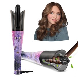 Prizm Cormfort Salon Auto Hair Curler Professional Automatic Curling Iron Rotating Curling Wand Dual Voltage for Travel Gift - Color: Starry Sky