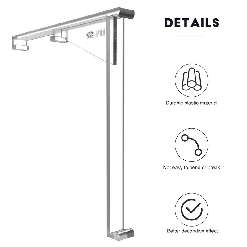 4 Pieces Valance Clips Vertical Blind Clear Valance Clip Bracket