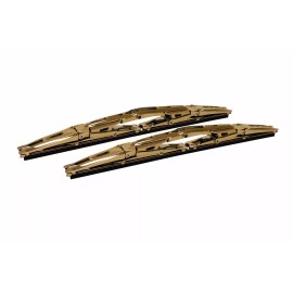 Unbranded 16" Inch Gold Double Dual Blade Universal Windshield Wiper 2PC Set All Season