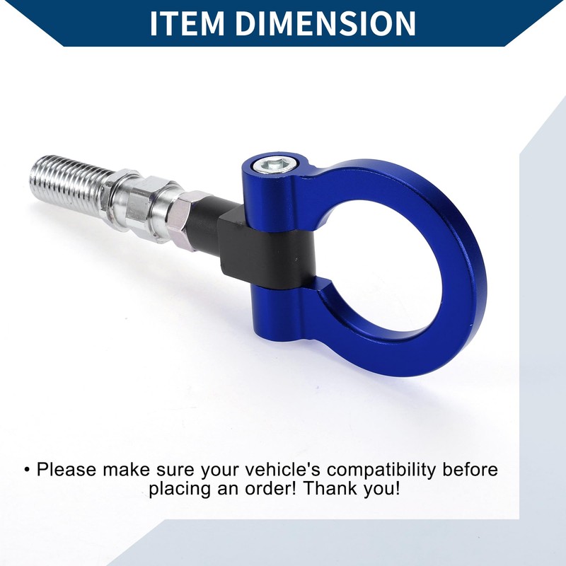 Hihaha Tow Hook/Universal Car Front Bumper Towing Hook/Durable Metal Rotary