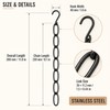 Metal Space Saving Hanger Organizer Chain for Closets