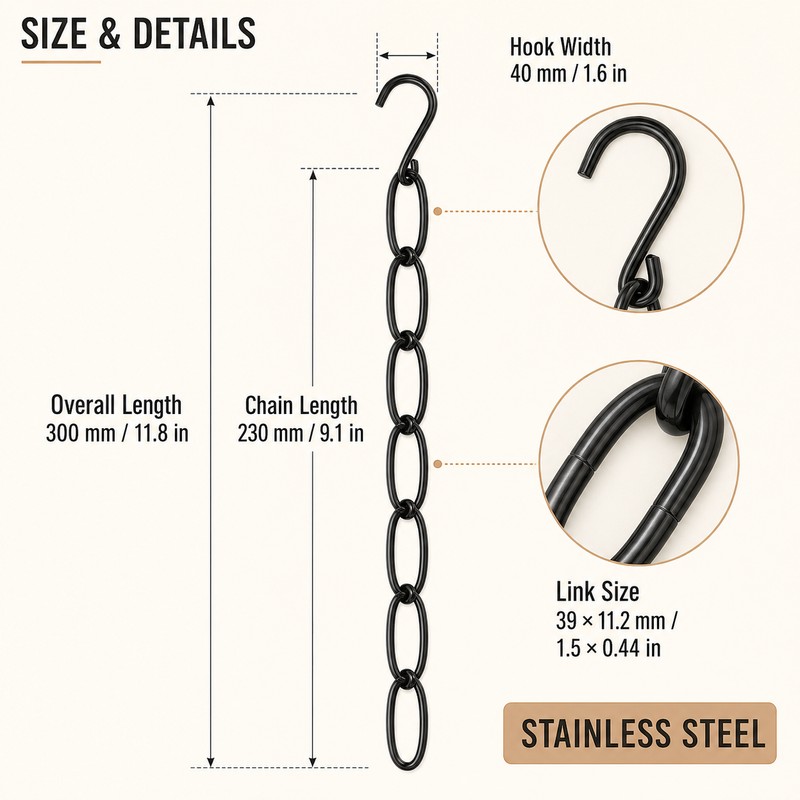 Metal Space Saving Hanger Organizer Chain for Closets