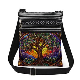 XiaoGalaee Tree of Life Crossbody Bag Adjustable Shoulder Strap for Nature Lover Adults Birthday Gift Mother's Day Present​​ for Women Men Travel Purse