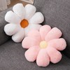 Aryan Flower Pillow, White Throw Pillows, Cute Floor Cushion, Preppy