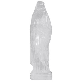 Nupuyai 3.7" Virgin Mary and Christ Child Rock Crystal Statue, Holy Virgin Mary and Christ Jesus Figurine Hand Carved Stone Pocket Statue Good Luck Home Office Car Decor