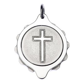 Stainless Steel SOS Talisman Pendant - Christian Cross