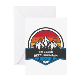 CafePress Ski Beech Beech Mountain North Carolina Greeting Cards Folded Greeting Card Matte
