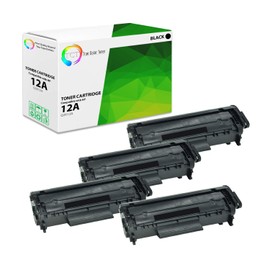 TCT 12A Toner Cartridge 4 Pack - Premium Compatible Replacement for HP 12A Q2612A Black Works with HP Laserjet 1010 1012 1015 1018 1020 1022 3015 3020 3030 3050 3055 Printers (2,000 Pages)
