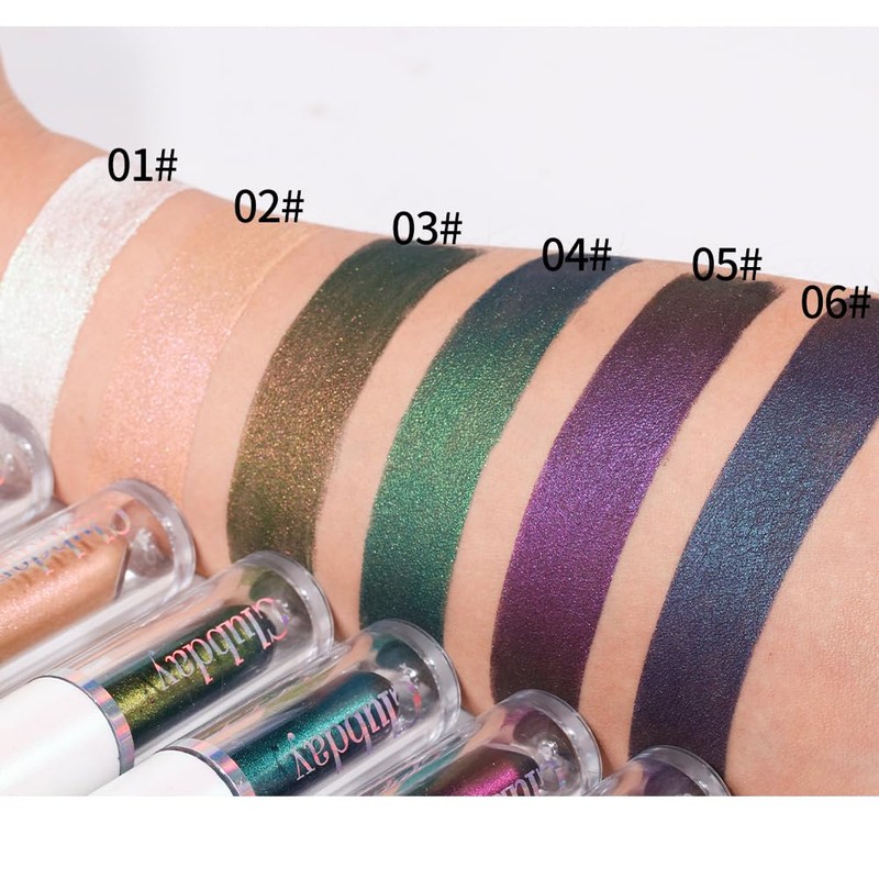 Metallic Liquid Chameleon Eyeshadow, Glitter Liquid Eyeshadow Multicolour Shifting, Multidimensional