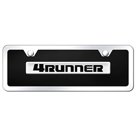 Au-TOMOTIVE GOLD Acrylic License Plate Kit for Toyota 4Runner (Chrome on Black)