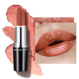Anglicolor Labial Naranja MetáLico Nacarado Brillo 3D Hidratante                                                                                      