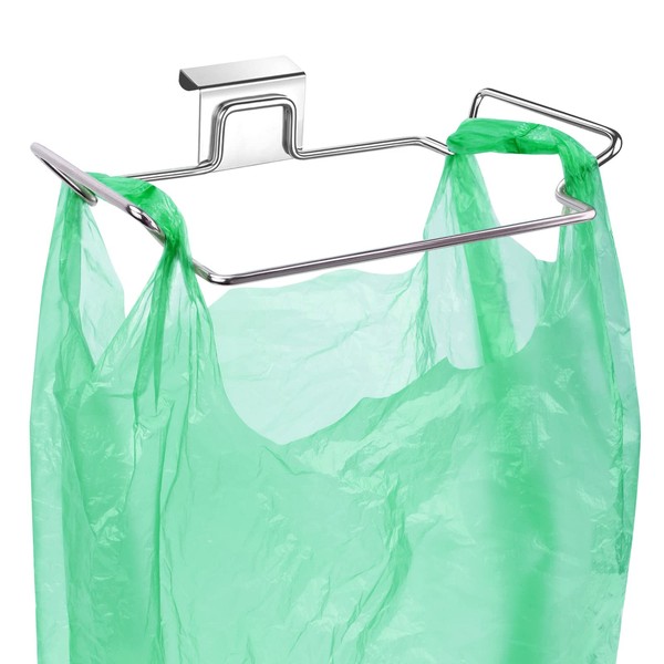 OYSIR Large Stainless Steel Trash Bag Holder for Kitchen Cabinets