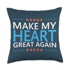 Make My Heart Great Again Open Heart Surgery Recovery Throw