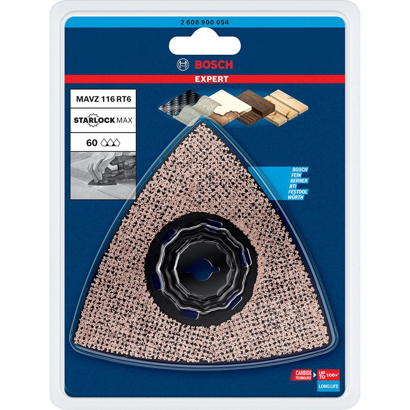 Bosch Professional 1x Expert Sanding Plate MAVZ 116 RT6 Multitool