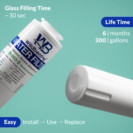 Wildberries UKF8001 NSF Certified Refrigerator Water Filter Replacement for Everydrop Filter 4, EDR4RXD1, UKF8001,Maytag UKF8001, Whirlpool EDR4RXD1, 4396395,Kenmore 9084, 9006, Pack of 1