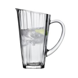 Nude Hemingway 33.75 Oz Water Glass Jug, Beverage Pitcher Carafe, | Lead-Free Crystal| Juice Container for Brunch, Cold Water, Juice, Iced Tea, Lemonade