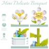 Flower Bouquet Building Set with Base, Flower Building Set Artificial