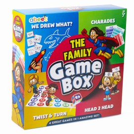 abeec Family Game Box - 4 Board Games In 1 For All The Family - Board Games Kids - Family Games For Kids And Adults