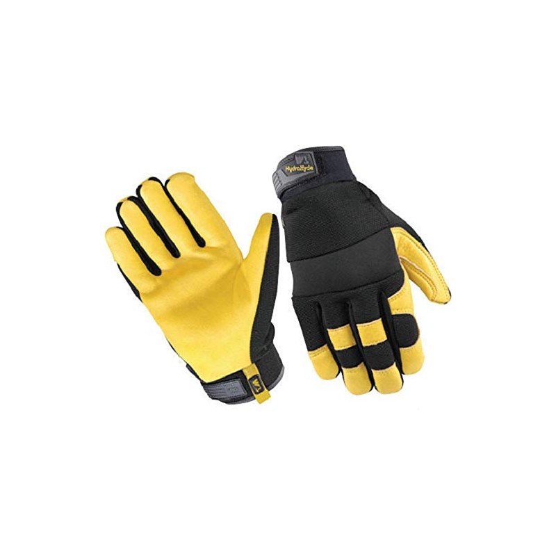 WELLS LAMONT HydraHyde Water Resistant Leather Work Gloves Size UK