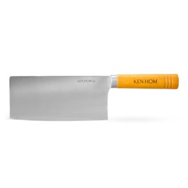 Ken Hom 7-Inch Stainless Steel Cleaver - Chinese Cleaver Knife - Meat & Vegetable Cleaver - Hand Wash Kitchen Knife - New Silver