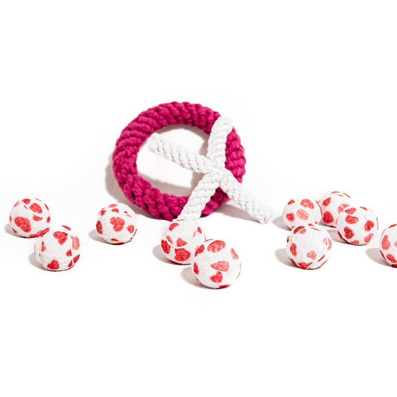 Midlee XO Valentine's Rope Dog Toy