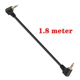 3.5mm Right Angle Cable, Gold Plated 90 Degree 3.5 Male to Male Audio Stereo Jack Plug Car Aux 3-Pole TRS (1.8 Meter)