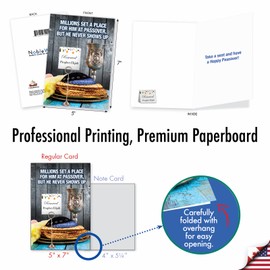 NobleWorks - 10 Assorted Box Set Funny Passover Greeting Cards w/5 x 7 Inch Envelopes (10 Designs, 1 Each) Jewish Holiday Cards Passover Party AC10373PAG-B1x10