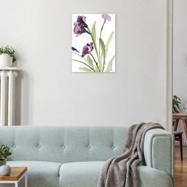 Fine Art Canvas Purple Belles I Canvas Wall Decor by Artist Lanie Loreth for Living Room, Bedroom, Bathroom, Kitchen, Office, Bar, Dining & Guest Room - Ready to Hang - 12 in x 16 in